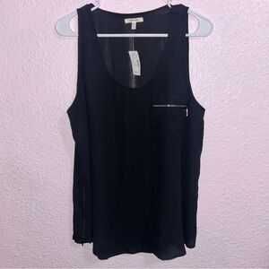 Maurices Black Tank Top with Pocket Detail